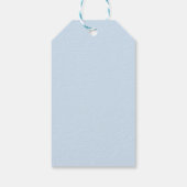 Retro madeliefje lichtblauw boho dank je cadeaulabel (Achterkant)