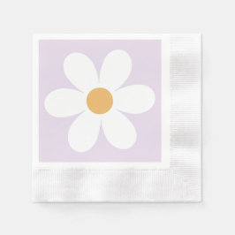 Retro madeliefje lila boho servet