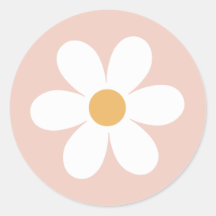 Retro madeliefje roze boho