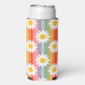 Retro madeliefje seltzer blikjeskoeler (Seltzer Achterkant)