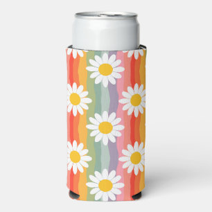 Retro madeliefje seltzer blikjeskoeler