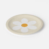Retro madeliefje tan boho papieren bordje (Gekanteld)