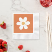 Retro madeliefje verbrand oranje boho servetten (Insitu)