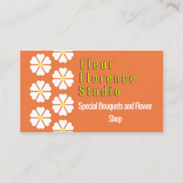 Retro Madeliefjes Bloem Florist Bedrijfskaart Visitekaartje