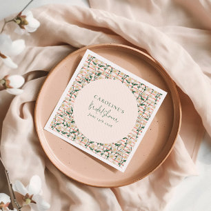 Retro Madeliefjes Bloemengroen Bruiloft Feest Cust Servet