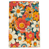 Retro Madeliefjes Bloemenzaak Tas Medium Cadeauzakje (Voorkant)