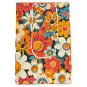 Retro Madeliefjes Bloemenzaak Tas Medium Cadeauzakje (Achterkant)