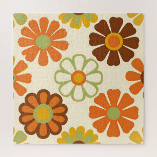 Retro Madeliefjes Bloemmotief Legpuzzel