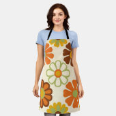 Retro Madeliefjes Bloemmotief Schort (Gedragen)