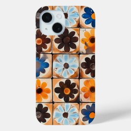 Retro Madeliefjes Tegels Patroon Hoesje