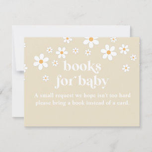 Retro madeliefjesboeken voor baby madeliefjes kaart