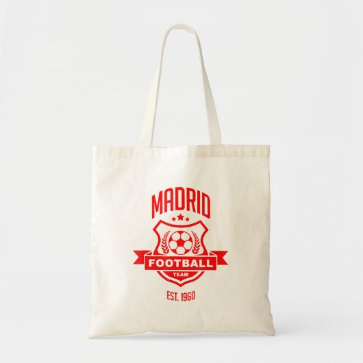Retro Madrid Spanje Gameday Atletico Sport Voetbal Tote Bag (Voorkant)