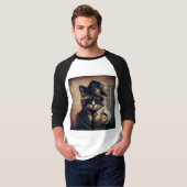 Retro Mafia Cat T-shirt (Voorkant volledig)