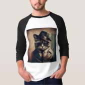 Retro Mafia Cat T-shirt (Voorkant)