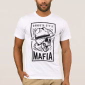 Retro Mafia Skull - Gangsta Style T-shirt (Voorkant)