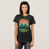 Retro Magens Bay Vakantie Souvenir Palm Tree T-shirt (Voorkant volledig)