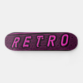 Retro - magenta en zwart skateboard (Horizontaal)