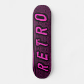 Retro - magenta en zwart skateboard (Voorkant)