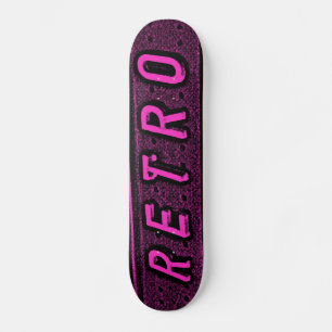 Retro - magenta en zwart skateboard