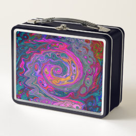Retro Magenta, groene en Oranje Abstracte wervelko