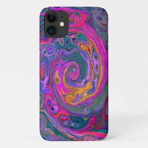 Retro Magenta, groene en Oranje Abstracte wervelko Case-Mate iPhone Case