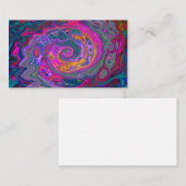 Retro Magenta, groene en Oranje Abstracte wervelko Visitekaartje (Voorkant / Achterkant)