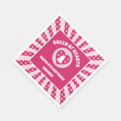 Retro Magenta Queen of Hearts Birthday Servet (Hoek)