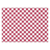 Retro Magenta Witte Geruit Patroon Eettafel Tafelkleed (Voorkant (Horizontaal))