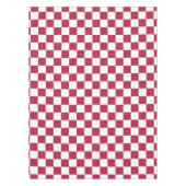 Retro Magenta Witte Geruit Patroon Eettafel Tafelkleed (Voorkant)