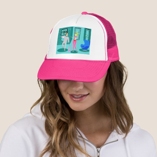 Retro Magical Genie Trucker Hat Trucker Pet (In situ)