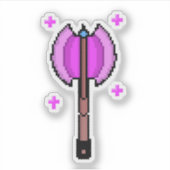 Retro Magische Bijl Sticker (Voorkant)