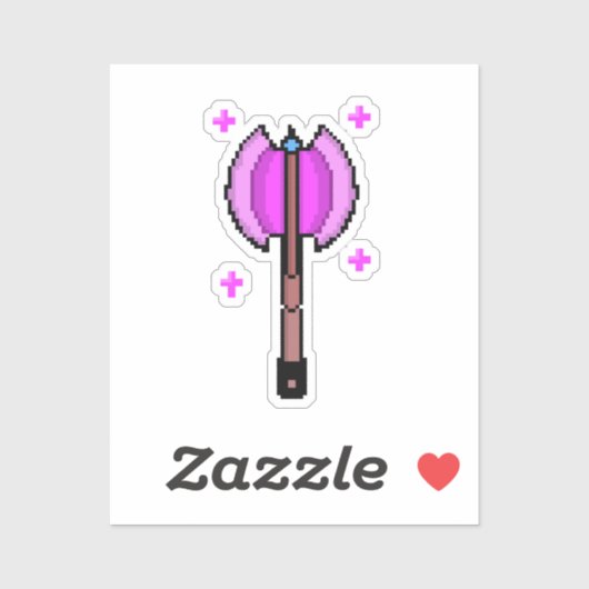 Retro Magische Bijl Sticker (Vel)