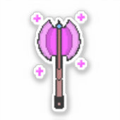Retro Magische Bijl Sticker (Voorkant)