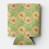 Retro Magnolia Pattern Blikjeskoeler (Voorkant)