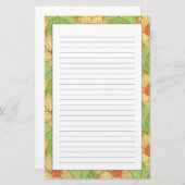 Retro Magnolia Pattern Briefpapier (Voorkant / Achterkant)