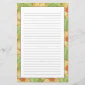 Retro Magnolia Pattern Briefpapier (Voorkant)