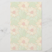 Retro Magnolia Pattern Briefpapier (Voorkant)
