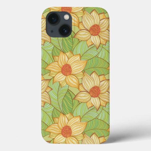 Retro Magnolia Pattern Case-Mate iPhone Case (Achterkant)