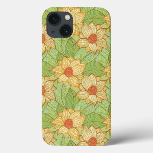 Retro Magnolia Pattern Case-Mate iPhone Case (Achterkant)