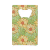 Retro Magnolia Pattern Creditkaart Flessenopener (Achterkant)