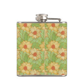 Retro Magnolia Pattern Heupfles (Achterkant)