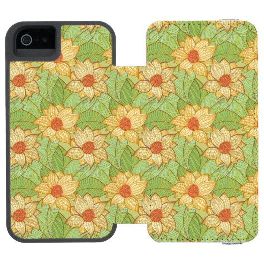 Retro Magnolia Pattern Incipio iPhone Portemonnee Hoesje (Agenda Open)