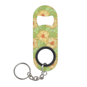 Retro Magnolia Pattern Sleutelhanger Flessenopener