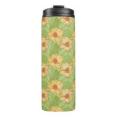 Retro Magnolia Pattern Thermosbeker (Voorkant)