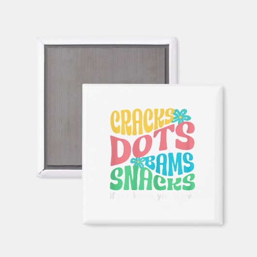 Retro Mahjong Cracks Dots Bams Snacks, Women Groov Magneet (Voorkant / Achterkant)