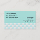 Retro Maid House Cleaning Visitekaartjes (Voorkant)