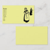 Retro Maid Visitekaartje (Voorkant / Achterkant)