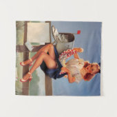 Retro Mail Box Pinup Girl Wandkleed (Voorkant (horizontaal))