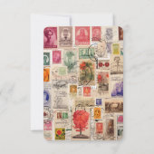 Retro Mail Carrier gepersonaliseerde bedankkaart (Achterkant)