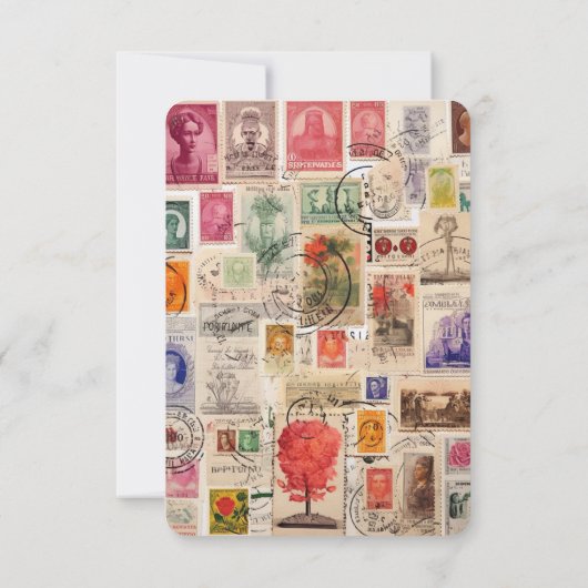 Retro Mail Carrier gepersonaliseerde bedankkaart (Achterkant)